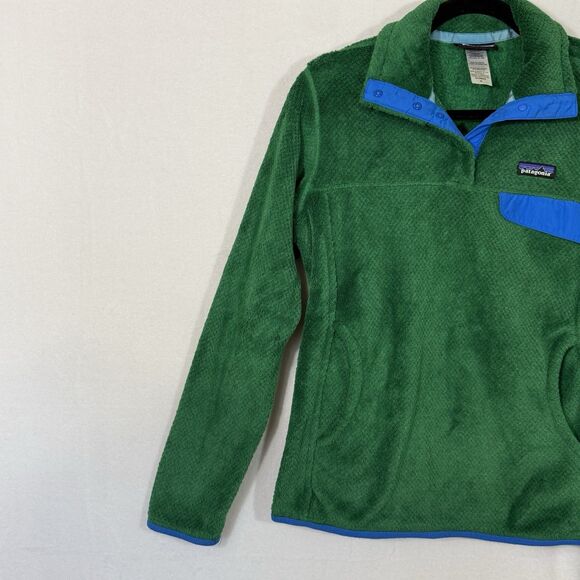Patagonia Re-Tool Snap-T Kelly Green Outdoor Gorpcore Pullover Fleece Women's M - Picture 8 of 11